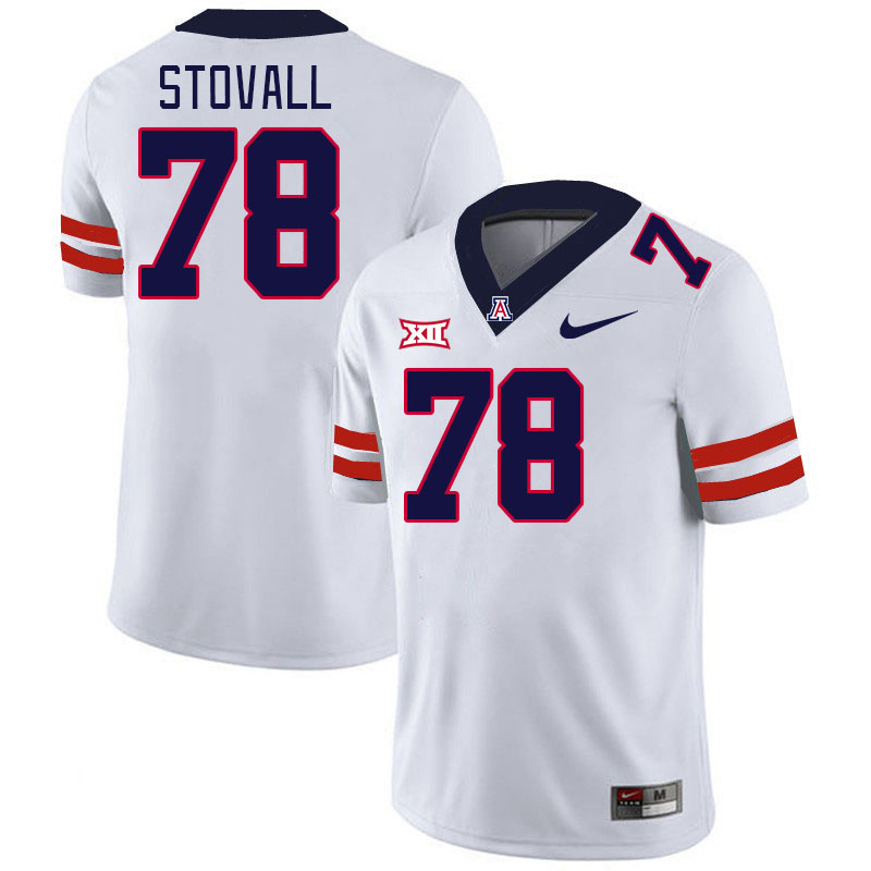 Men #78 Grayson Stovall Arizona Wildcats Big 12 Conference College Football Jerseys Stitched-White